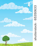 meadow background  cartoon...