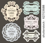 set of vintage labels