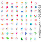72 different colorful vector...