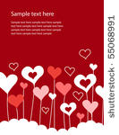background with growing hearts