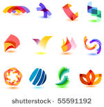 modern colorful symbols for...