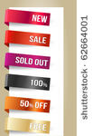 different paper tags   vector...