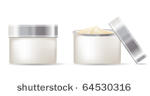 cream container isolated on...