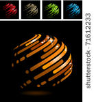 abstract symbol made of glossy...