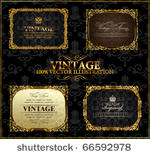 vector vintage gold black...