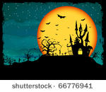 halloween poster with zombie...