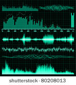 sound waves set. music...