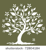 abstract floral tree  symbol of ...