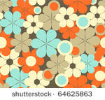 retro floral seamless pattern