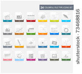 files type icons set