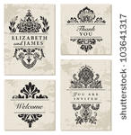 vector ornamental frame set....