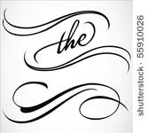 ornate vector cursive ornaments....