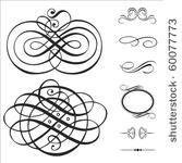 vector swirl ornament set....