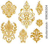 set of ornate vector ornaments. ...