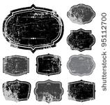 vector distressed frame set....