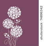cute card with flowers