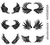 black angel wings isolated on a ...