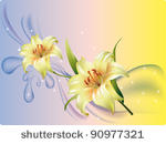 illustration with floral frame...