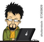 man and computer