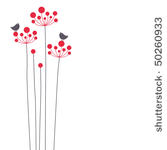 vector bird and flower...