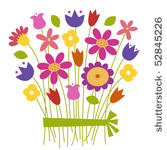 bouquet of flowers   vector