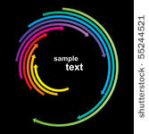 colored arrows vector