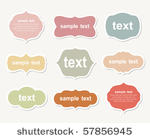 vector set of vintage frames