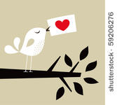 bird love card