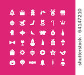 vector set of christmas icons