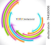 colored arrows vector