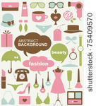 vector beauty and fashion icons