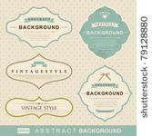 vector set  vintage labels