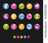 glossy circle icons   social...