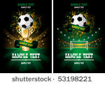 football poster with champion...