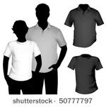 vector. men's black and white t ...