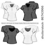 vector. women's polo shirt and...