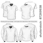 amazing vector set. men's polo...