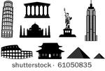 landmarks vector silhouettes