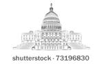 capitol hill outline vector...