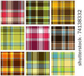 set of seamless checkered...