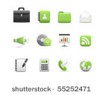 business icons  green color