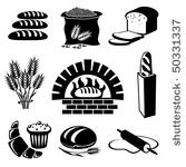 set of vector silhouette icons...