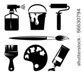 set of vector silhouette icons...