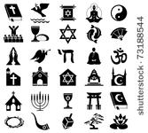 set vector images of religions...