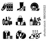 set vector black and white...