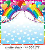 vector illustration of 10 heart ...