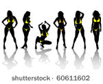 vector drawing slim and...