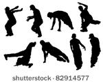 vector drawing disco dancers