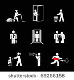 people at work. set of simple...