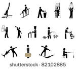 people in action   set of...
